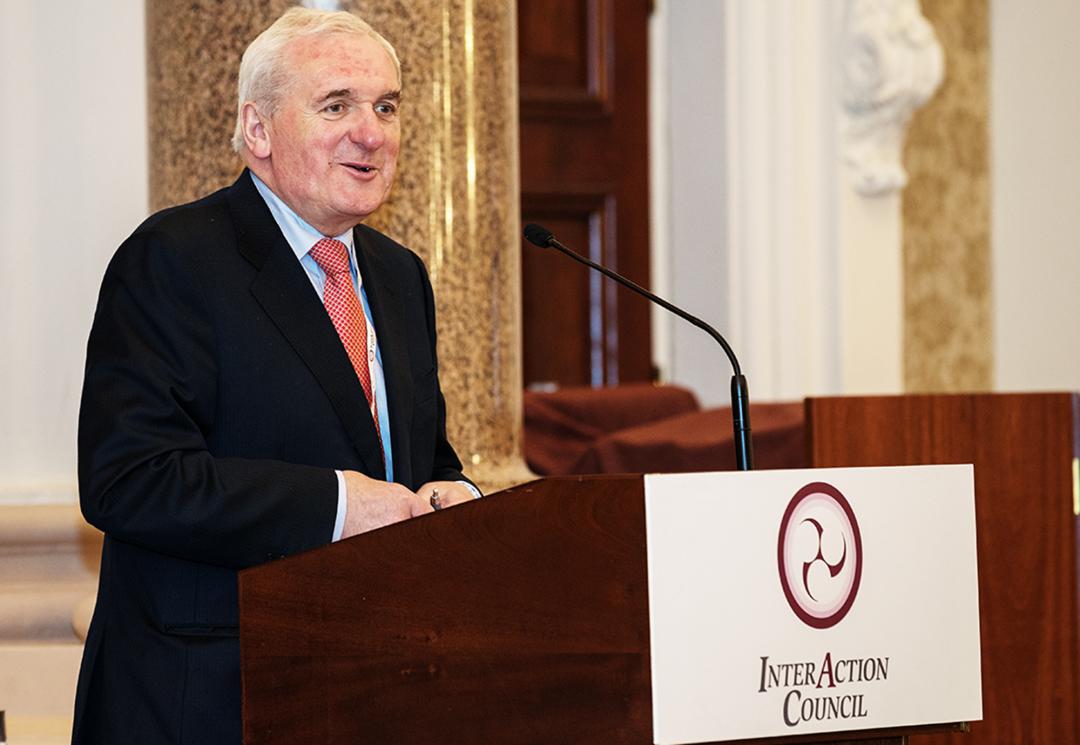 Bertie Ahern addresses the opening ceremony